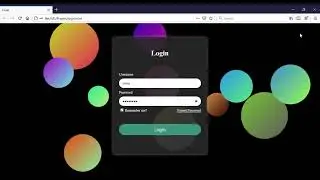 Login form with animation background    