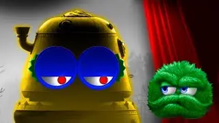 Green Ball puffy adventure in old ruins in the game Leo's Fortune