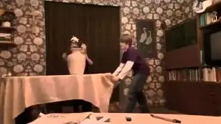 Трюк волшебная скатерть