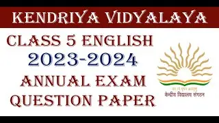 KV Class 5 English 🌟 Annual Exam Question Paper 2023-2024