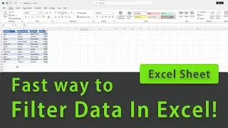 Filter Data in Excel #excel #tutorial #exceltips