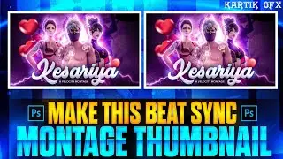 HOW TO MAKE FF BEAT SYNC MONTAGE THUMBNAIL ON ANDROID || FREE FIRE ||KARTIK GFX❤️