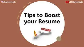 Tips to Boost Your Resume #interview #vlsicareercraft #vlsi #resume