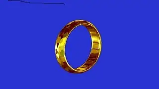 GOLD RING spinning-  good quality- green screen blue and black HD