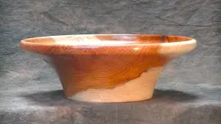 woodturning a yew bowl