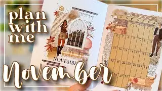 PLAN WITH ME November 2023 | Autumn Dark Academia Bullet Journal Theme
