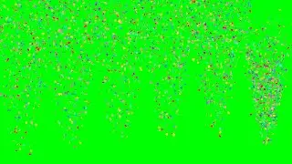 4K Free Confetti Animation in 5 different types on Green Screen