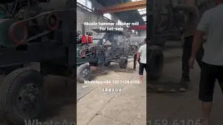Diesel engine powered mobile hammer crusher,gravel river stone silica sand grinding making machine