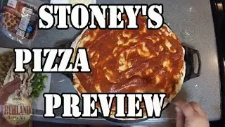 Stoney's Pizza Preview Homemade Pizza With Lots Of Toppings in a cast iron pizza pan.