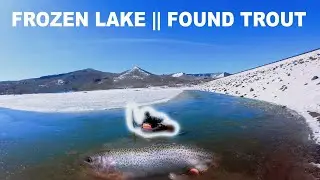 Breaking Through Ice in Search of Trout (TROUT FISHING)