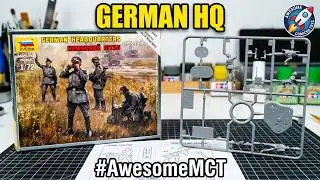 1/72 scale WW2 German Headquarters Officers Infantry model soldiers Zvezda kit A look inside the box