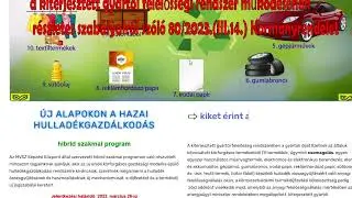 Új alapokon a hazai hulladékgazdálkodás