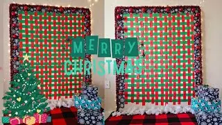 How to make Christmas decorations with paper| Christmas Photo booth backdrop at home| 2023