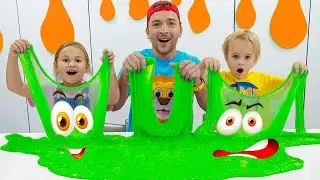 Chris and Nicole want the same slimes | Fun games with uncle