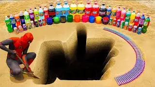 Giant Toothpaste Eruption from Like Button pit, Fanta, Mirinda, Orbeez, Big Coca Cola and Mentos
