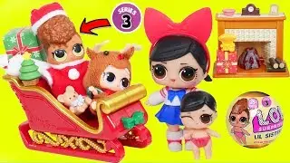 LOL Surprise Dolls + Lil Sisters in Wrong Fake Christmas Outfits - Toy Video