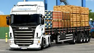 SCANIA 620R (Escape Direto) Saindo do Porto Mapa Americam Brasil Ets2 1.48.5 4K