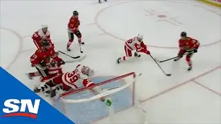 Alex Nedeljkovic Stuns Alex DeBrincat With Paddle Save