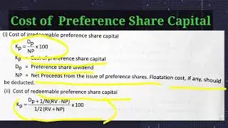 cost of preference share capital