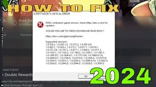 SCRIPT HOOK V CRITICAL ERROR FIX 2024