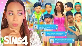 J'ai laissé ma Sims seule avec 7 BAMBINS 😂 | Sims 4 Challenge