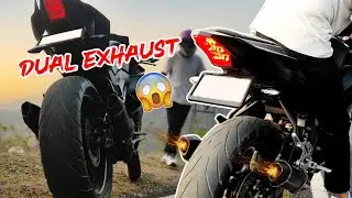 Installing Dual Exhaust in R15 v3 😱|#r15v3 #akrapovic #modification #viral #trending #yamaha#exhaust