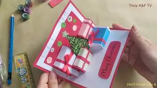 DIY card - Christmas card and happy new year for your friends.