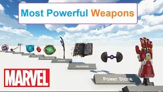 Most powerful weapons in Marvel comparison in 3d | MCU most powerful weapons in 3d | Ridge World