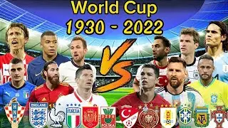 World Cup 🏆 (1930-2022) Brazil - Italy - Germany - Argentina - France 🔥💪