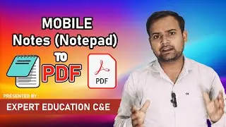 Mobile Notepad File Convert To PDF File|| Mobile To PDF || How To Create PDF File In Mobile?||