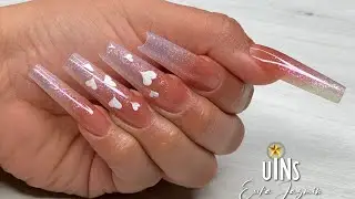 Diseño de uñas 💅🏽 SENCILLO pero ELEGANTE para san VALENTÍN 💘
