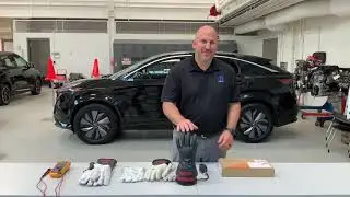 Sinclair Community College Automotive Technology demonstrates how to test High Voltage Gloves