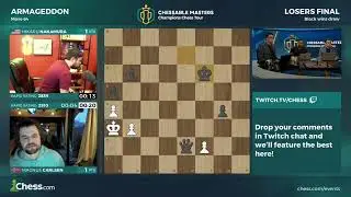 Hikaru beats Magnus in the losers final after Magnus mouse slips and loses his queen