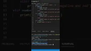 Check the number is POSITIVE or NEGATIVE or ODD or EVEN #learnpython#youtubeshorts#pythonbeginner