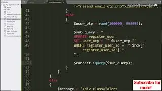 Adding forgot password feature to PHP Registration With Email Verification Using OTP Method project.