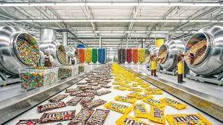 How M&M's Are Made In Factory | Milk Chocolate & Peanut