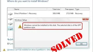 The selected disk is of the GPT partition style