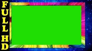 HD Green screen frame Effect | Chroma Green Screen Holi Frame | Green screen footage