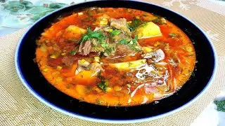 Cabbage soup with sauerkraut and mushrooms // IN THE GYPSY'S KITCHEN.