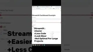 Streamlit vs Dash (Dashboard Framework) in Python - When to Use Which? 
