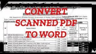 How to Convert Scanned PDF to Word
