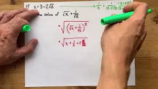 If x=3-2sqrt(2), find the value of sqrt(x)+1/sqrt(x)