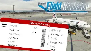 Nour vliegt Barcelona naar Nice in A32NX [MSFS2020]