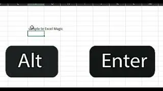 Create a new line of text within a single Excel cell using the 'Alt + Enter' keyboard shortcut
