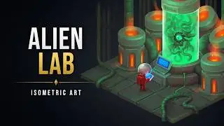 ISOMETRIC SCI-FI LAB in Photoshop! Digital Drawing Process ● SephirothArt