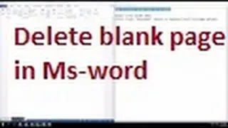 How to remove unwanted blank page in Microsoft word 2013