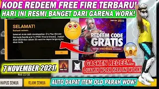 BAGI-BAGI KODE REDEEM FREE FIRE!! KODE REDEEM FF TERBARU 7 November 2021 WORK