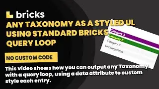 Bricks Builder: Styled Taxonomy list using a Loop and Data attribute