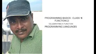 Programming Basics-class 16-function(2)  :   without argument with return type