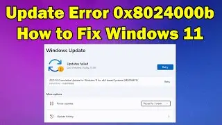 windows Update Error 0x8024000b How to Fix Windows 11